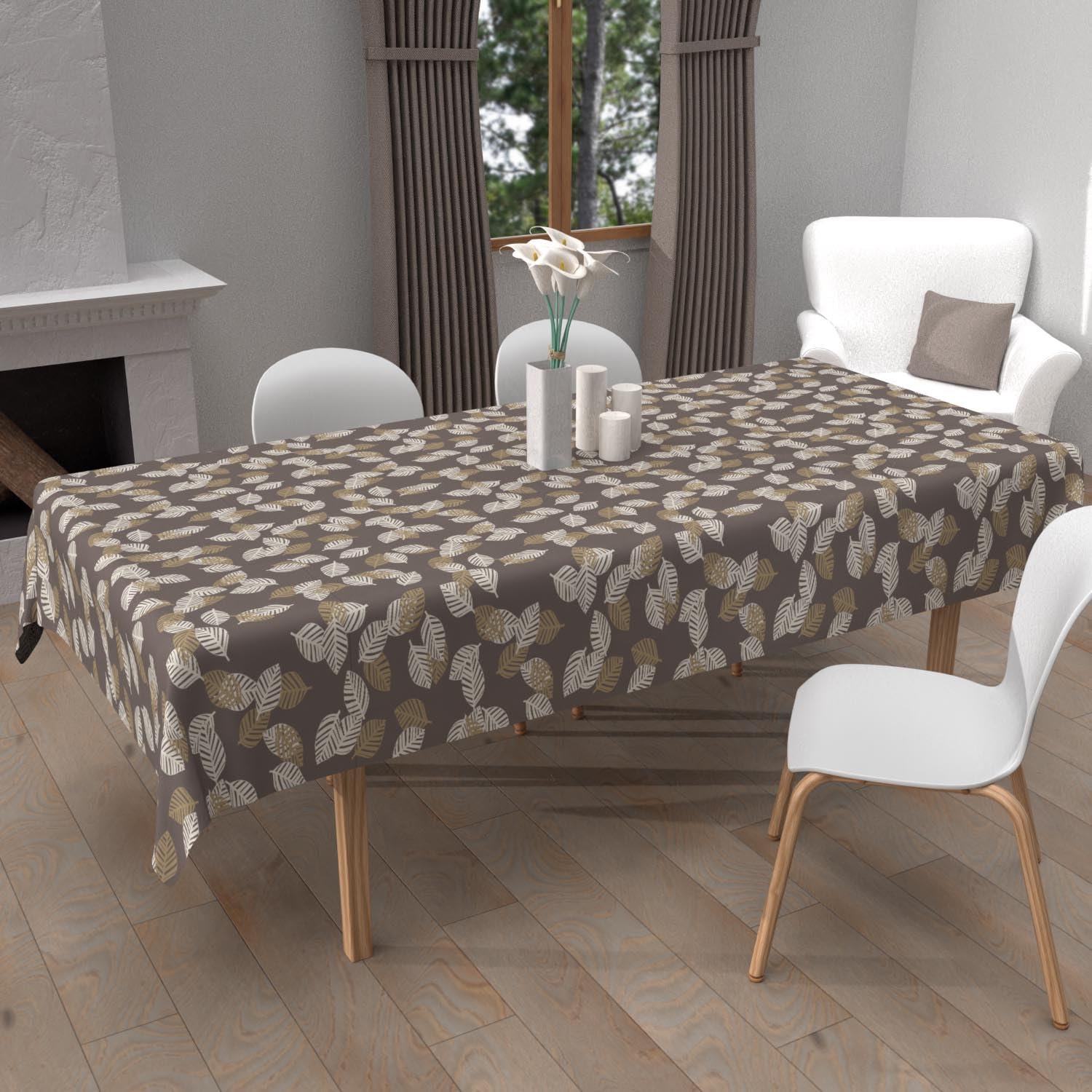 Soleil d'ocre Printed Tablecloth Stain-Resistant Rectangular 140 x 300 cm Ceres