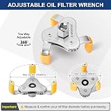 Spurtar 3 Jaw Oil Filter Wrench 68-104mm with Protective Sleeves view 3