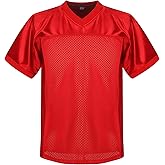 Youth Boys' Blank Football Jersey,Athletic Fans Shirts Practice Sports Shirt for Kids