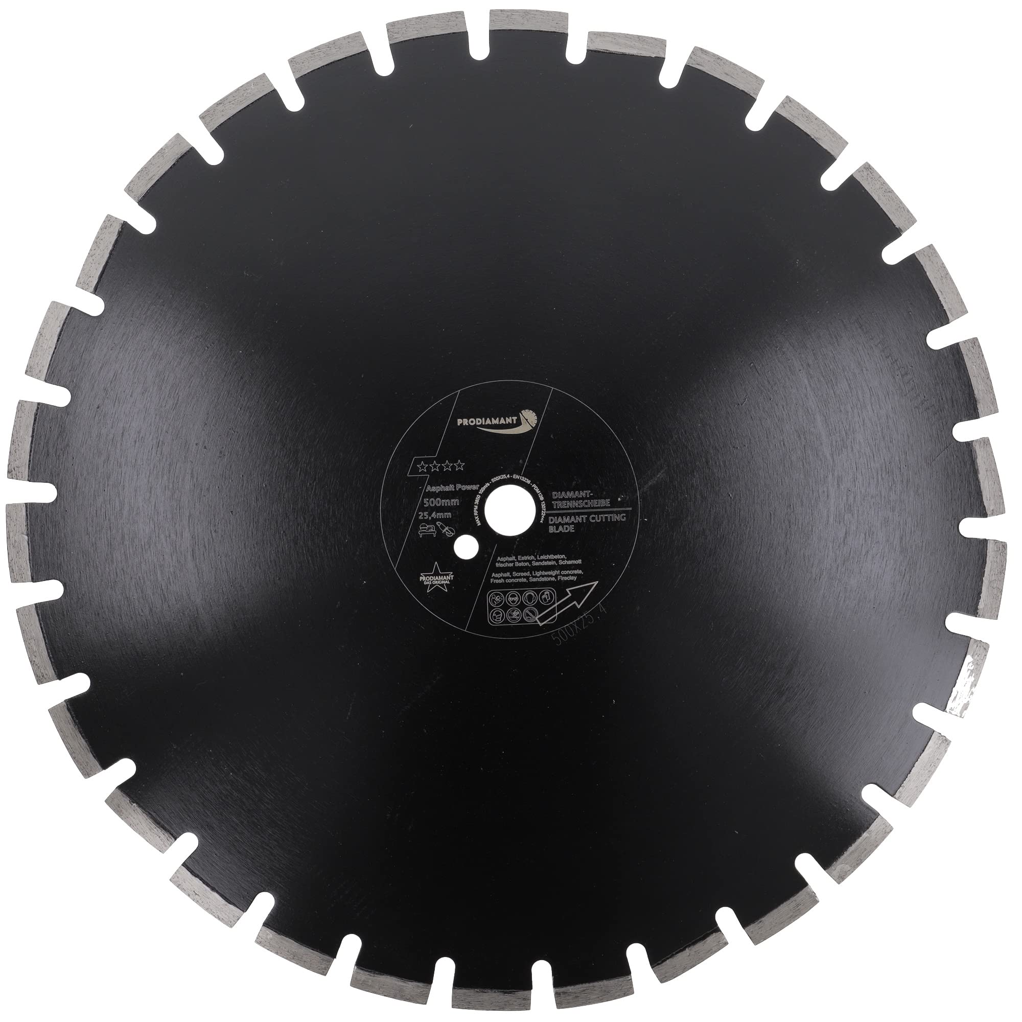 PRODIAMANT Diamond Saw Blade 500 mm for Asphalt, Screed, Light Concrete, Fresh Concrete, Sandstone, Fireclay, Abrasive Building Materials — image 1