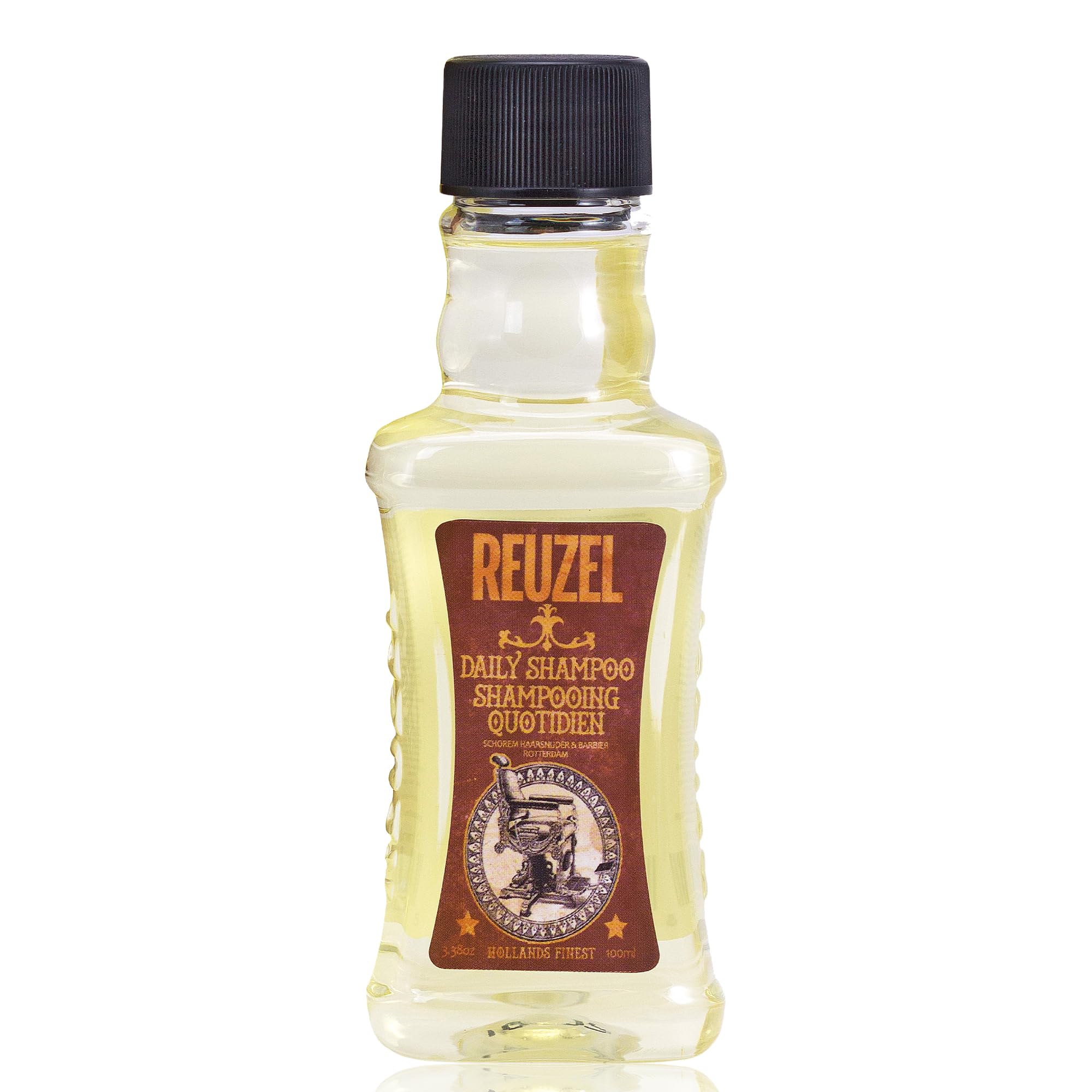 Reuzel Daily Shampoo - Cleanses Hair and Scalp - Ideal for All Hair Types and Frequent Use - Balanced for Excellent Degreasing and Cleansing without Over Drying - Features T4 Tonic Blend - 100 ml