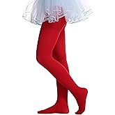 EVERSWE Girls Semi Opaque Footed Tights, Microfiber Tights