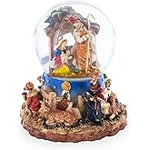 Regal Gift Bearers Nativity Scene Musical Water Snow Globe