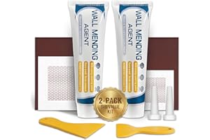 Drywall Repair Kit,100% Safe Spackle Wall Repair Kit with 2" Drywall Patch, Sandpaper, Scraper, Wall Putty for Holes, Cracks,