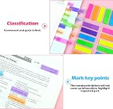 Hanyousheng Sticky Notes 1120Pcs Index Tabs 7 Colors Writeable Page Markers view 6