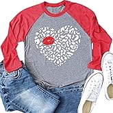 Valentines Day Shirts for Women Love Heart Womens Valentines Tops Clothing