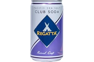 Pacific Sea Salt Club Soda, Regatta Craft Mixers, Zero Calorie, Premium Cocktail Mixer, 7.5oz, Case of 24 Sleek Cans
