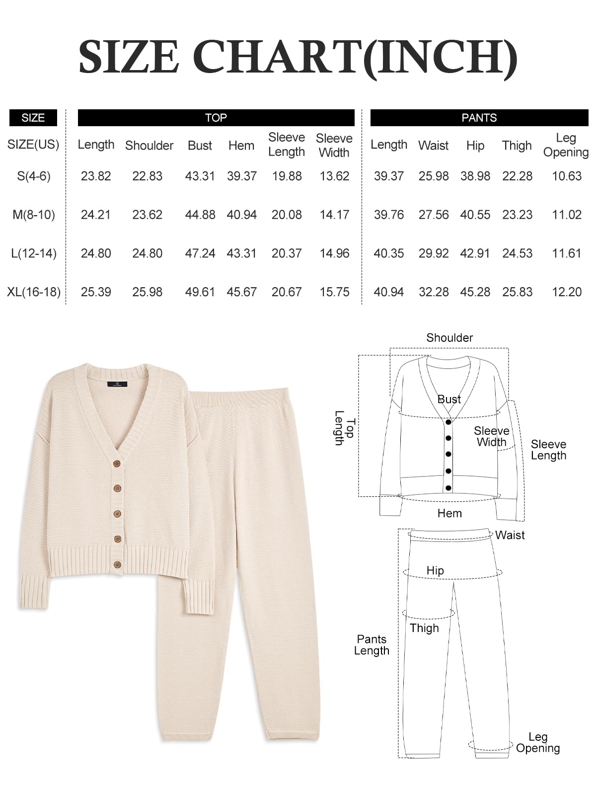 LILLUSORY Womens 2 Two Piece Lounge Sets Sweater Matching Loungewear 2025 Fall Winter Fashion Trendy Cozy Comfy Knit Cardigan Pant Wear Clothing Airport Outfits Travel Clothes Nutmeg M - Image 6