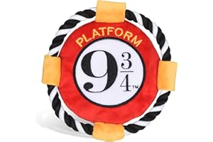 Harry Potter 9 3/4 Platform Frisbee Pet Toy in Themed Design - Plush Rope Dog Toys for Pets - Accessories for Hogwarts Houses