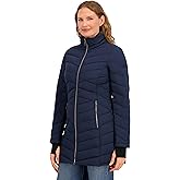 Nautica Women's 3/4 Length Light Weight Puffer