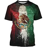 FAYBA Aztec Mexican Shirts Short Sleeves Summer Mexico Shirt Mexico Jersey Unisex 3D Shirts