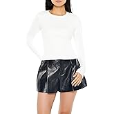 Forever 21 Womens Cropped Rib-Knit Sweater