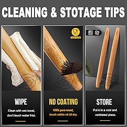 WALFOS French Rolling Pin for Baking, Tapered