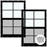Tandefio 2 Pcs 18'' x 27'' Black Shed Window