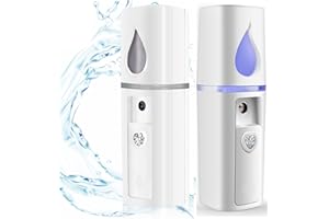 2 Pack Nano Facial Mister Mini Face Humidifier Portable Facial Sprayer USB Rechargeable Handy Skin Care Machine for Face Hydr
