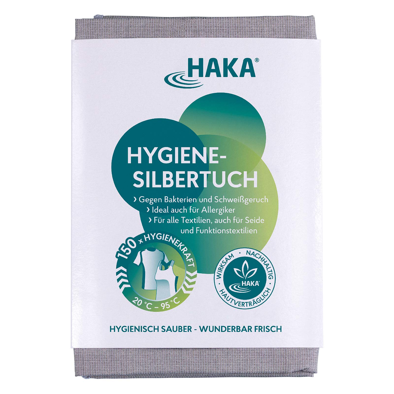 HAKA Hygiene Silbertuch, für frische Wäsche, 1 Stück 150 WL, antibakteriell