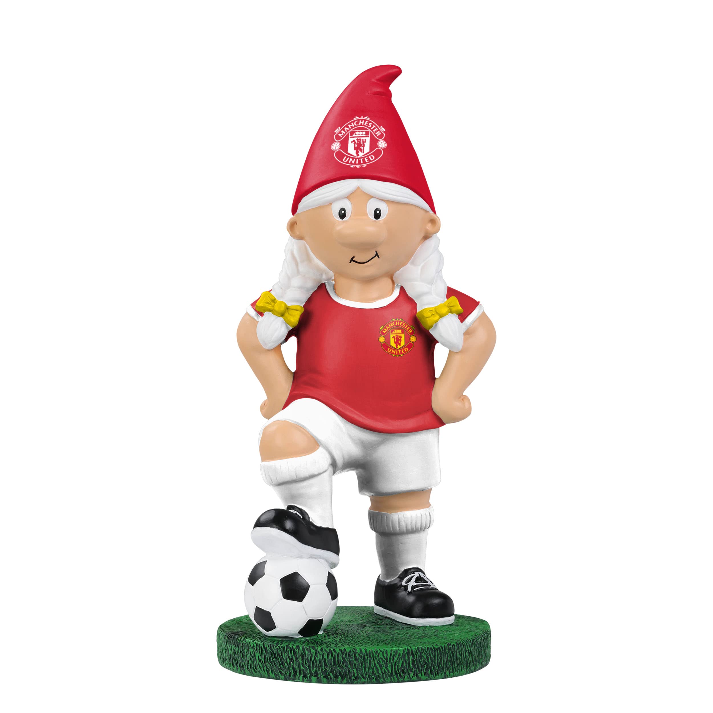 FOCO Officially Licenced Manchester United FC Female Football Garden Gnome