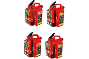 INAROWDZ SureCan Self Venting Easy Pour 5 Gallon Flow Control Gas Container (4 Pack)