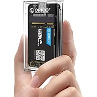 ORICO USB 3.0 mSATA SSD Enclosure, 5Gbps Transparent External SSD Adapter with USB-C to C/A Cable, UASP & Trim Support, Up to