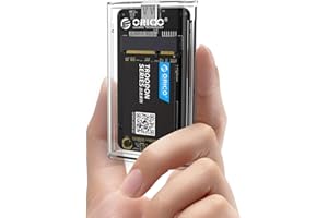 ORICO 5 Gbit/s USB 3.0 mSATA SSD Enclosure, Tool-Free Transparent External mSATA 3050 SSD Adapter with USB C to C Cable, 2 TB