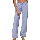 Viakeo Women's Striped Pajama Pants Cotton Lounge Pants Low Rise And Drawstring Pj Bottoms