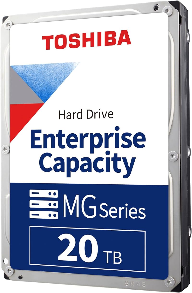 Toshiba 20TB Enterprise Internal SATA HDD Server Storage 3.5 Inch MG10ACA20TE