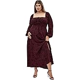 City Chic Women's Plus Size Dress - Abbigail Long Sleeve Print Maxi