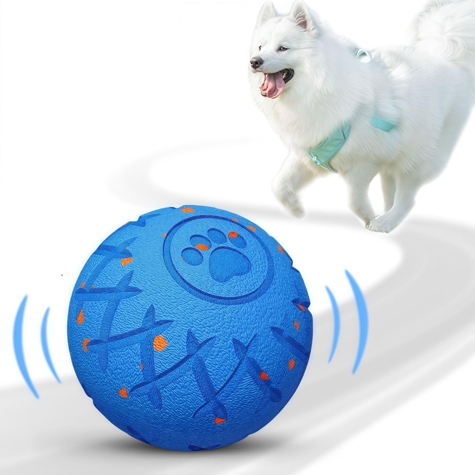 Photo 1 of Interactive Dog Ball, Automatic Moving, Bouncing and Rotating, E-TPU Silent Foam Material, IP54 Waterproof Rating, Smart Active Rolling, Stimulation Toys for Medium and Large Dogs to Keep Them Busy