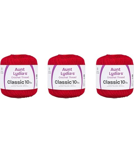 Aunt Lydia Classic Haakgaren, wit (Antique White), set van 3 van 320 m