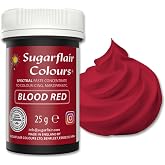 Sugarflair Food Colouring Paste Blood Red, Spectral Highly Concentrated Food Colouring for Buttercream, Sugar Paste, Royal Icing, Cake Decorations and More! Vibrant Colour Food Dye! - 25g