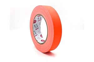 DGTAPE 1 inch x 30 ya Orange | Fluorescent Gaffer Tape |Easy Tear by Hand. LDPE Coat Matte Finish. USA ultraMATT Brand | Non Reflective. UV + Orange NEON (UMF25/25/O - 1in X 30yard)