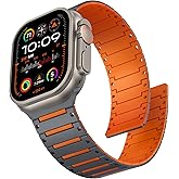 Crodi Magnetic Sport Band Compatible with Apple Watch Ultra 3/Ultra 2/Ultra Bands for Men 49/46/45/44/42mm, Breathable Rugged Silicone Strong Magnet Strap for iWatch Series SE 11 10 9 8 7 6 5 4 3 2 1