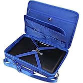 Tourmate Hard Storage Case for BOIFUN/YOTON/POFOTO/PJGCWB/WONNIE 17.5" Portable DVD Player,14'' 15.5" 15.7" 16.9" With Fixed Spring Rope EVA Box (Only Case) (Blue)