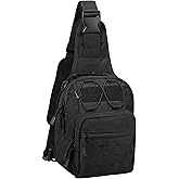 BOMTURN Tactical Backpack-1000D Waterproof Military Backpack/Laser-Cut/CCW Bags Sling Bag Tactical Satchel Shoulder Bag Men