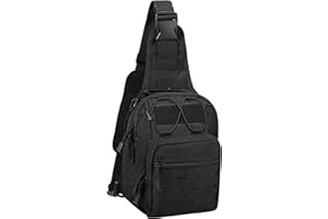 BOMTURN Tactical Backpack-1000D Waterproof Military Backpack/Laser-Cut/CCW Bags Sling Bag Tactical Satchel Shoulder Bag Men