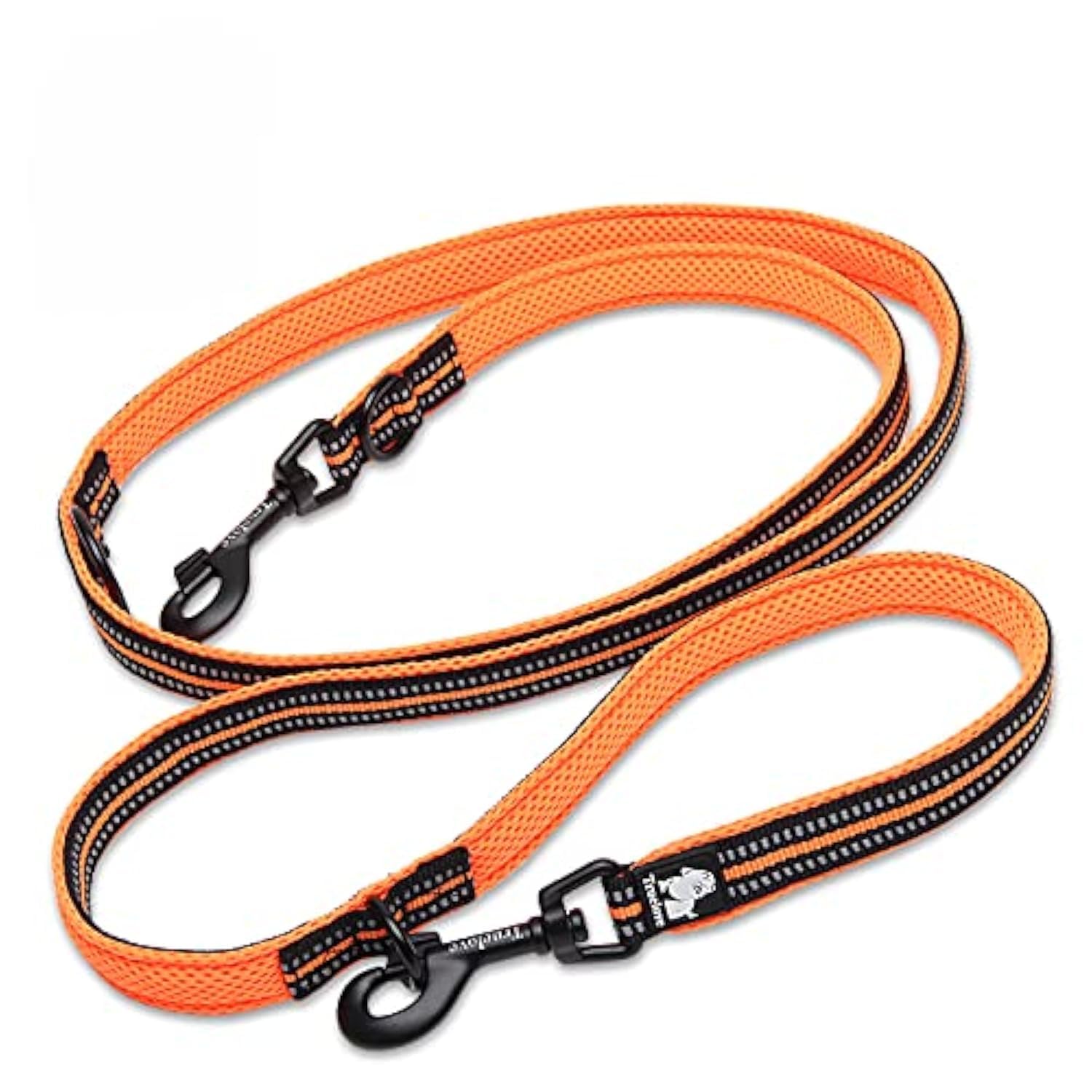 WINHYEPET True Love 7 In 1 Multi-Function Adjustable Dog Lead Hand Free Pet Training Leash Nylon Reflective Comfortable Multi-Purpose Dog Leash TLL2411(Orange,L)