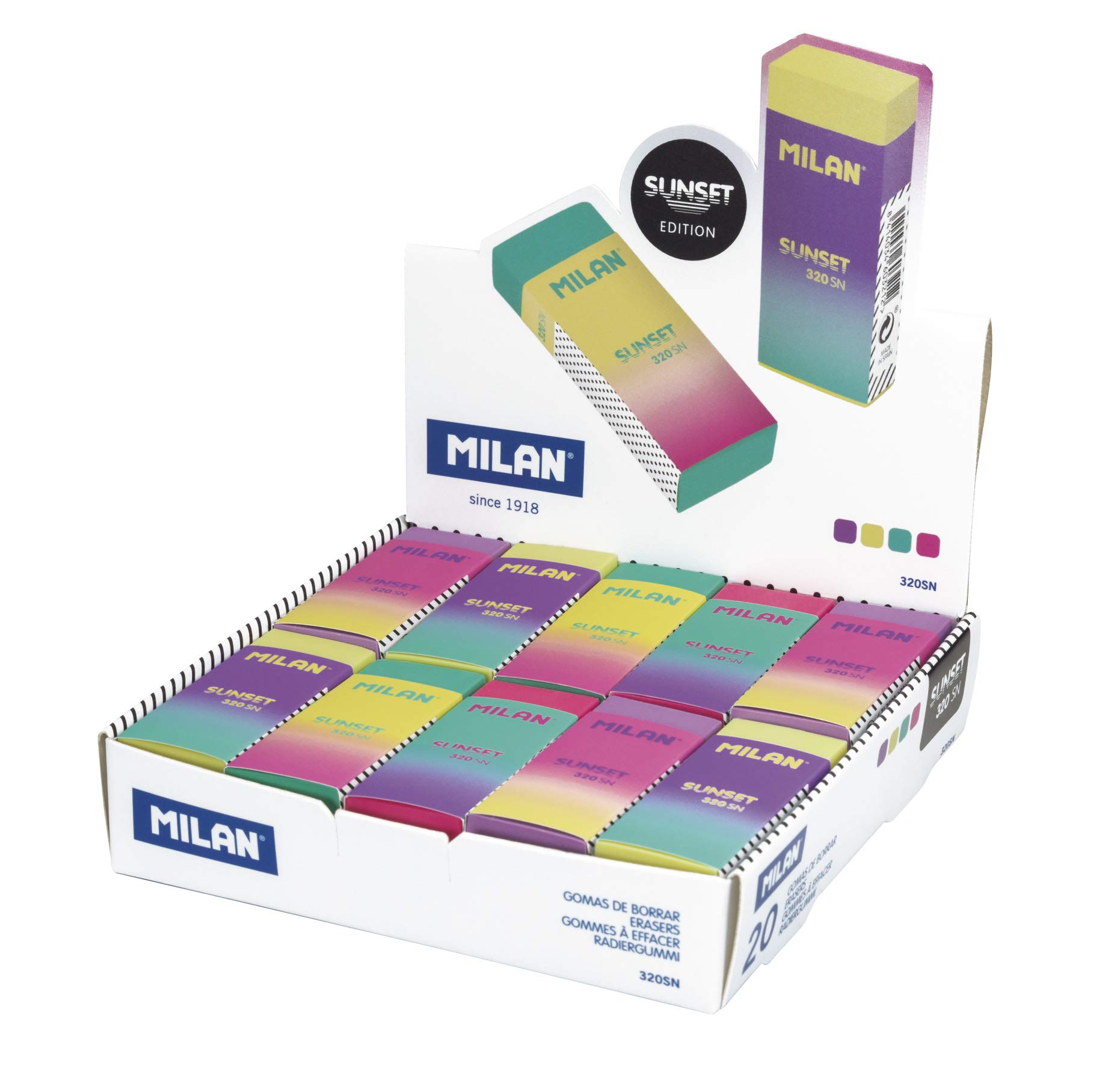 MILAN Box of 20 Nata 320 Sunset Edition Rubber