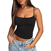 NODHUT Women's Tank Tops Sexy Slim Fit Spaghetti Strap Tank Top Cute Summer Square Neck Workout Camisole Tops
