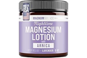 Magnum Solace Nighttime Magnesium Lotion with Arnica – Soothing Relief & Relaxation, Highly Concentrated Magnesium for Muscles & Joints – Apply to Legs or Feet Before Bed – Skin-Friendly