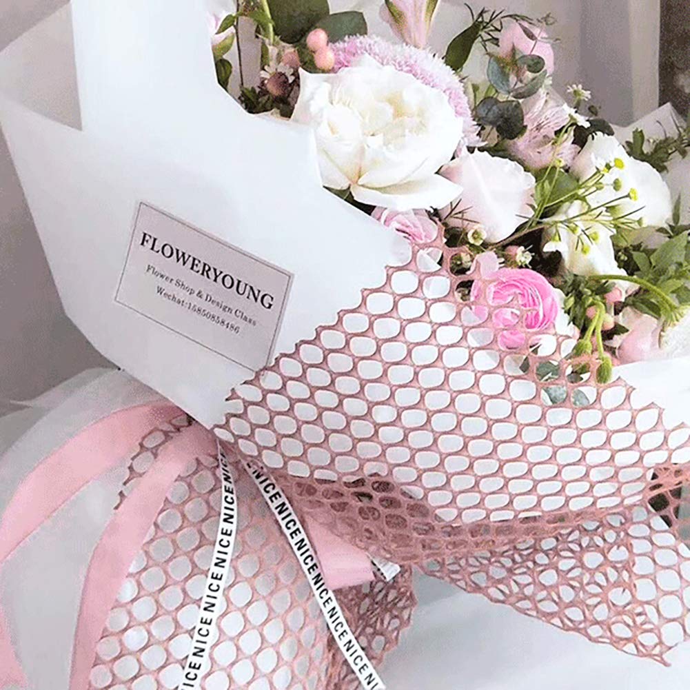 Flower Wrapping Paper Gift Wrapping Net Paper Florist Bouquet Packaging Decorative Handmade Gift Wrap for Wrapping Fresh Flowers Wedding Holiday Birthday Present