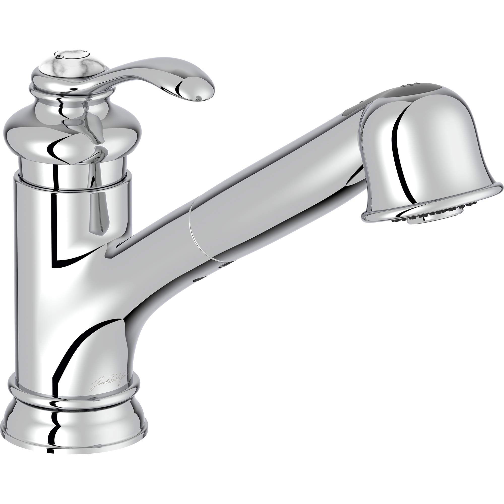 Jacob Delafon e76091-cp Fairfax Swivel Kitchen Tap Fitting with Pull-Out Spout 90 °/Extendible Spout, Chrome