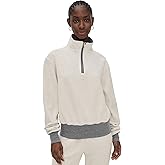 Les Tien Women's Bailey Banded Crop Half Zip Pullover