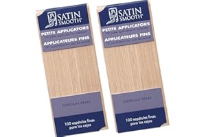 Satin Smooth Petite Wax Sticks for Hair Removal, Wax Applicator Sticks, Wooden Waxing Stick Spatulas For Eyebrow & Facial Hair Waxing 100 ct, 2 Pack