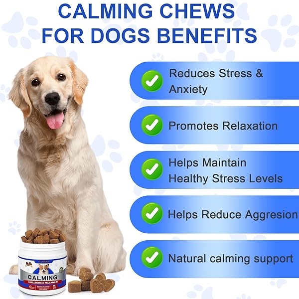 COLEAZE DOG CALMING CHEWS, HEMP CALMING CHEWS FOR DOGS – PURE NATURAL INGREDIENTS CALMING TREATS, AID WITH SEPARATION BARKING, VET VISITS, THUNDERSTORMS, 90 COUNT CHICKEN FLAVOR, BROWN