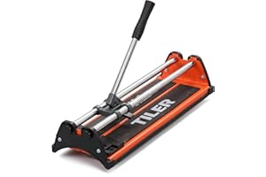 TILER Manual Tile Cutter, 14 Inch Professional Ceramic Tile Cutter with Durable & Sharp Tungsten Carbide Cutting Wheel, Tile Cutter Tools for Cutting Porcelain Floor with Anti-slip Handle & Feet