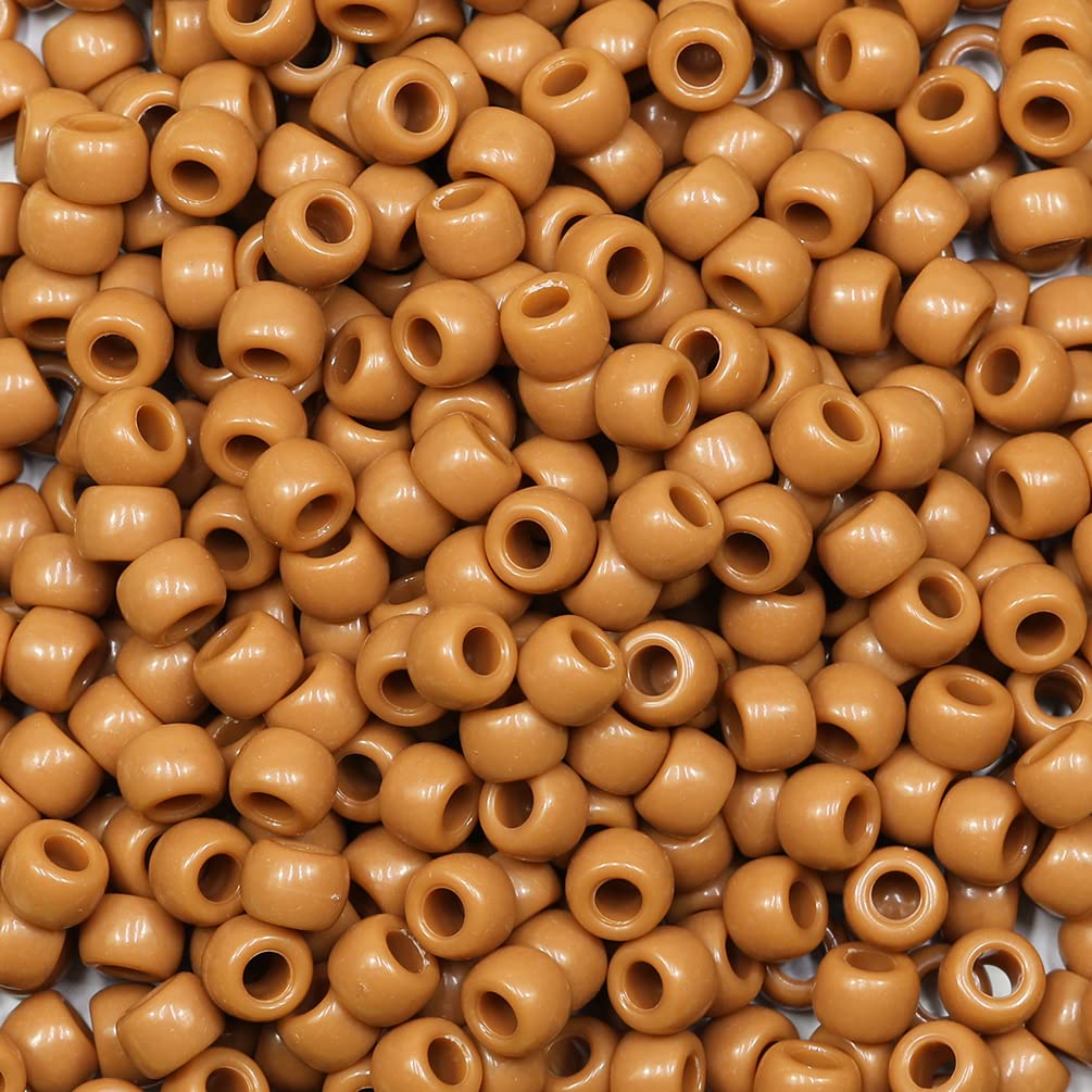 Tibaoffy Crafts Coffee Beads 6x9mm,Pony Beads Total About 1000pcs — image 1