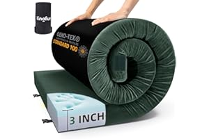 KINGFUN Sleeping Pad for Adults, Comfortable Thick Floor Sleeping Mats for Car Truck Tent with Removable Travel Bag