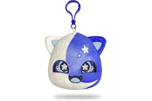 DUUGER MeeMeow Moon Cat Plush Keychain Stuffed Animal Toy,Cute Decorative Plush Toy Accessory Fun Buddy for Kids Bag, Purse, Backpack, Handbag