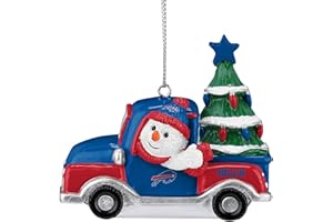 FOCO Buffalo Bills NFL Snowman in a Truck Ornament