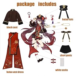 LTAKK Hu Tao Cosplay Costume Hu Tao Outfit Uniform